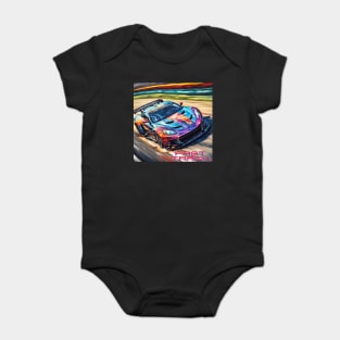 Race car in watercolor painting Baby Bodysuit